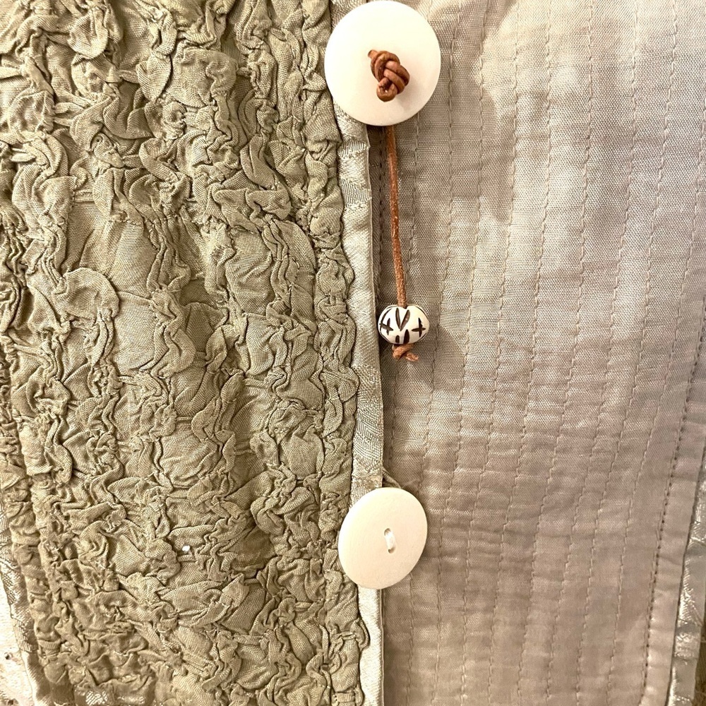 Vintage Flashback Patchwork Button-Up Jacket, Uni… - image 6